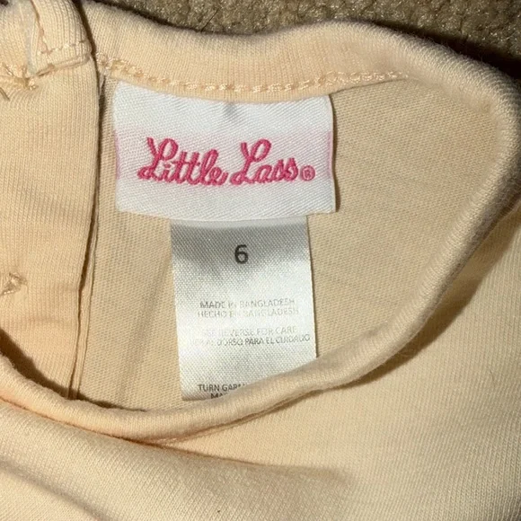 Little Lass Light Peach Tee - Picture 2 of 4